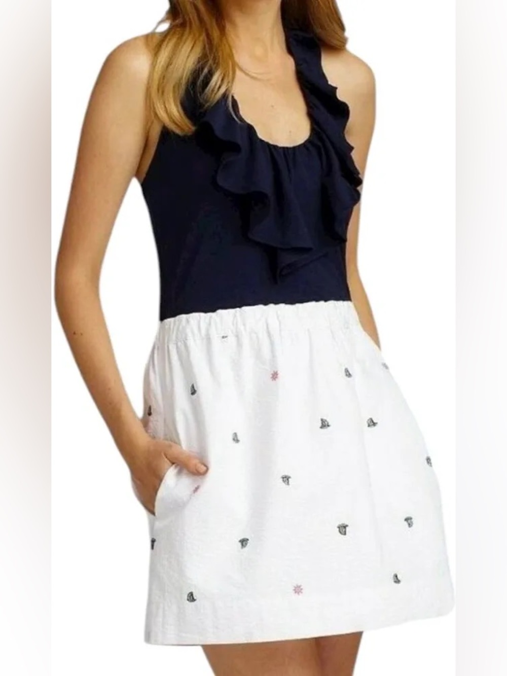 Lilly Pulitzer Women's Quinn Let It Rip Mini Halter Seersucker Dress
